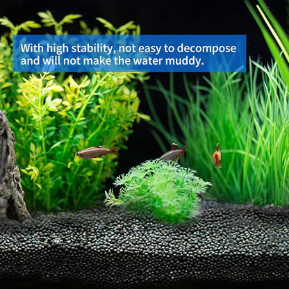 Aquatic Plant Soil, 1000g Aquasoil, Aqua Soil, Aquarium Plant Substrate Fish Bottom Plant Sand Mud for Root Growth of Most Types of Grass