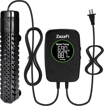Aquarium Heater 200W, Fish Tank Heater with High-Temperature Protection and Turtle Tank Heater with Automatic Power-Off When Leaving Seawater or Freshwater.
