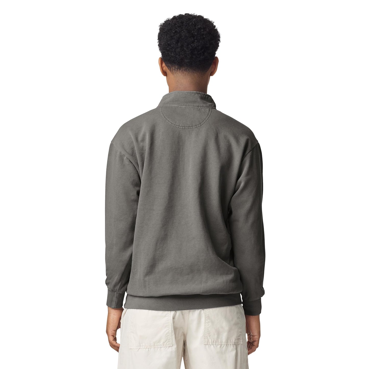 Comfort Colors Adult 1/4 Zip Sweatshirt, Style G1580, Grey, Medium