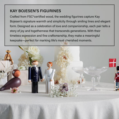 Kay Bojesen Bride Wooden Figurine | Painted FSC Beech | 6.7 in