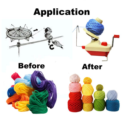 Ayasee Yarn Ball Winder, Hands Operated Swift Yarn Fiber String Ball Wool Winder Machines for Family+4Pompom Maker+10PS Knitting Stitch Markers+10PS Plastic Needles+1PS Scissors(26b)