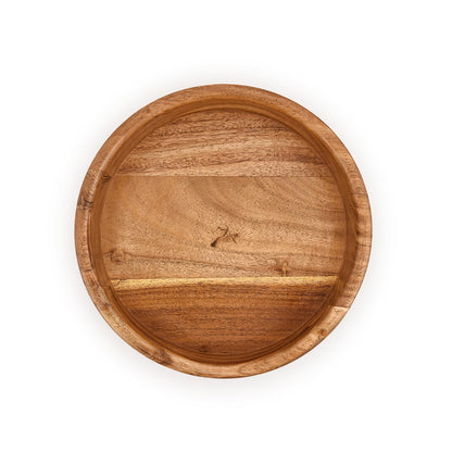 Kimona Decorative Bowl Acacia Wood Hand Carved Home Decor for Dining Table Center, Living Room, Kitchen Décor (8"x 8" x 2.5")