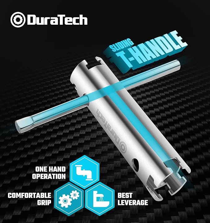 DURATECH Long Reach Basket Strainer Wrench, Universal Sink Strainer Wrench
