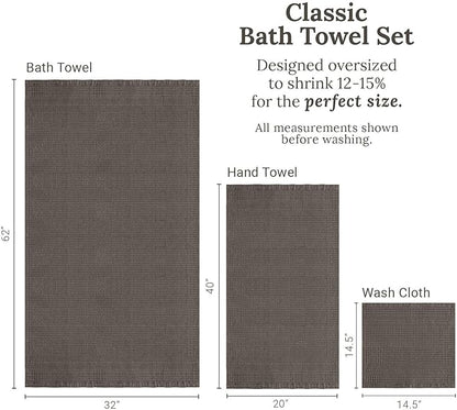 GILDEN TREE Waffle Towel Set Quick Dry Thin | 2 Bath Towels | 2 Hand Towels | 2
