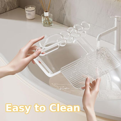 Electric Toothbrush Holder for Bathroom Countertop 5 Metal Slots Toothpaste