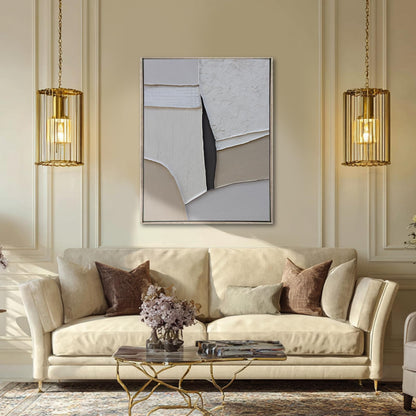 LEVERUP Modern Wall Decorations Abstract Wall Art Canvas Grey Painting Posters for Dining Room Living Room Office 32×40 Inchs Ready To Hang