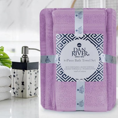 DAN RIVER 8 PC Luxury Bath Towels