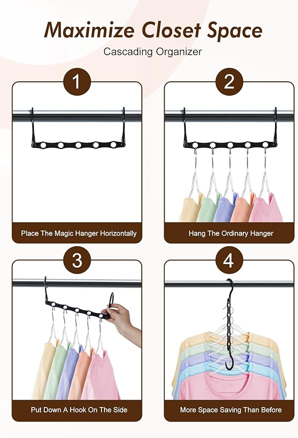 HOUSE DAY Closet Organizers and Storage 12 Pack, College Dorm Room Essentials
