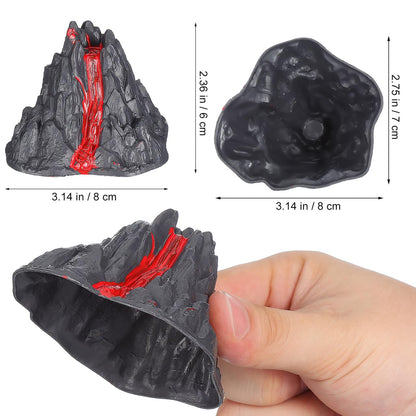 Toyvian Realistic Volcano Model Toy, 2.76inch Simulation Lava Volcano Figure for Science Projects School Dioramas Miniature Landscape Ornament Cake Toppers Educational Science Kit for Kids