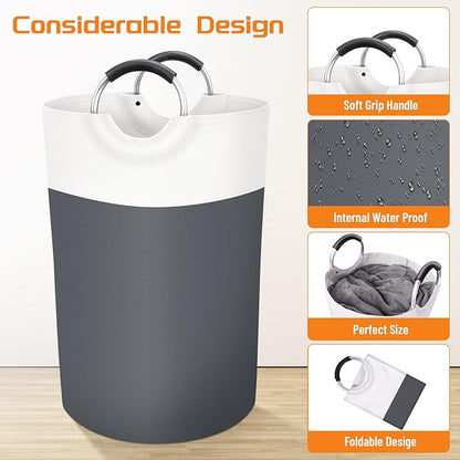 BlissTotes 75L Laundry Basket, Freestanding Laundry Hamper, Collapsible Dirty
