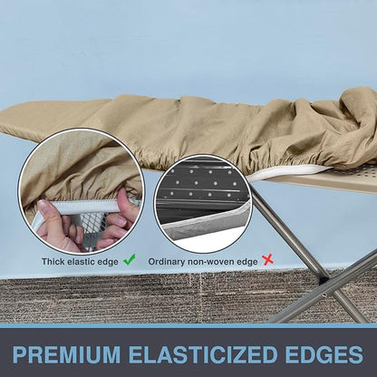 Ironing Board Cover and Pad, Standard Size 15x54, Thick Padding, Elastic Edge