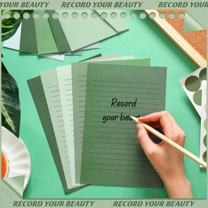 100 Pcs Stationery Lined Stationery Paper and Envelopes Set Includes 50 Letter Writing Paper and 50 Envelope for Office, 5.5 x 8.25 Inch(Sage Green)