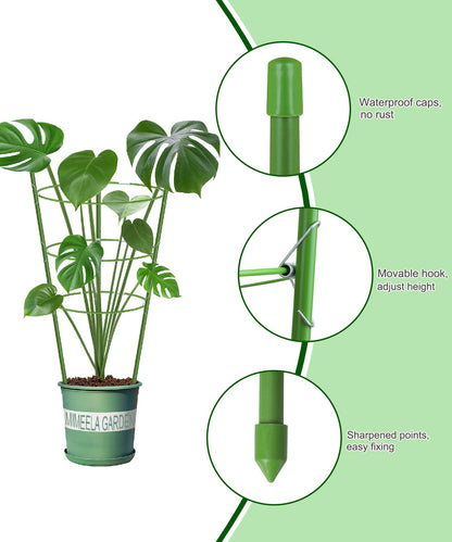 4 Pack Garden Plant Support Tomato Cage, Upgrade 18" Trellis for Climbing Plants, Plant Trellis Kits (18")