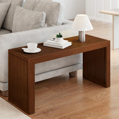 APRTAT Bamboo Dining Bench Indoor Long Entryway Shoe Rack Bench,Outdoor Modern Wood Benches 35 Inch Bamboo Bench for Living Room Hallway Bedroom Bathroom