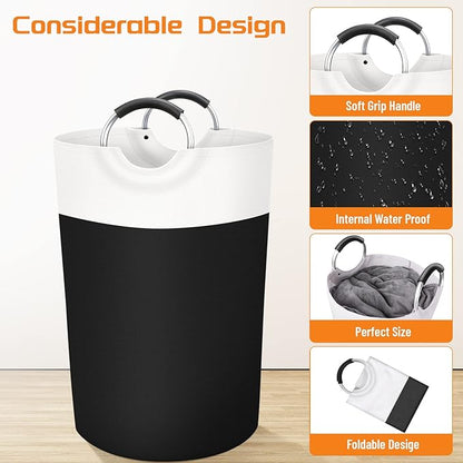 BlissTotes 75L Laundry Basket, Freestanding Laundry Hamper, Collapsible Dirty