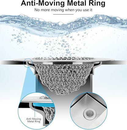 Revolutionary Kitchen Sink Drain Strainer, Patented Reversible Kitchen Sink