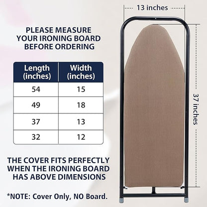 Seiritex Small Ironing Board Cover 13 x 37 inch, Fits Over The Door Ironing