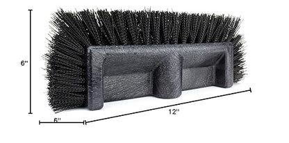 SPARTA Multi-Level Tile Scrub Brush 12" Wide Brush Head, Heavy-Duty Tile