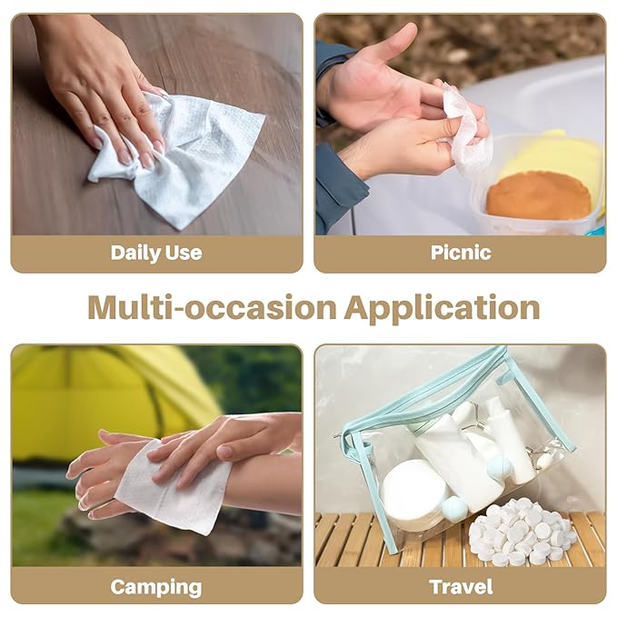 100 Compressed Towel Tablets