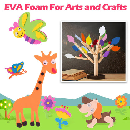 Pangda 100 Pack 20 Colors EVA Craft Foam 2mm 9 x 12 Inch Sheet EVA Foam Paper for School Crafts Foam Sheet for Crafting Handicraft Foam Sheet Craft for DIY Arts Project