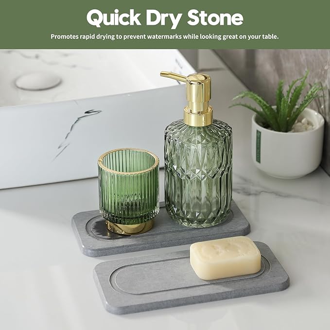 2Pack Diatomite Stone Water Absorbing Sink Tray