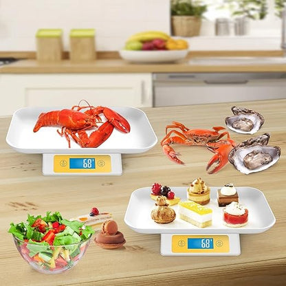 Puppy Scale for Whelping Dogs, Capacity up to 33lbs, Accuracy 1g/0.035oz, Unit g/kg/lb/oz/tl/ml, Yellow, Suitable for Kitten Puppy Rabbit Snake Cats and Small Dogs