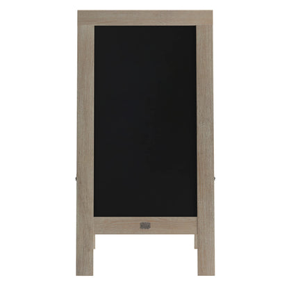 A Frame Chalkboard by HBCY Creations: 40x20 Solid Wood A-Frame Sign Light Wash Double-Sided Magnetic Board, Chalkboard Menu Board, for Restaurants, Cafés, Weddings - Heavy Duty Hinges