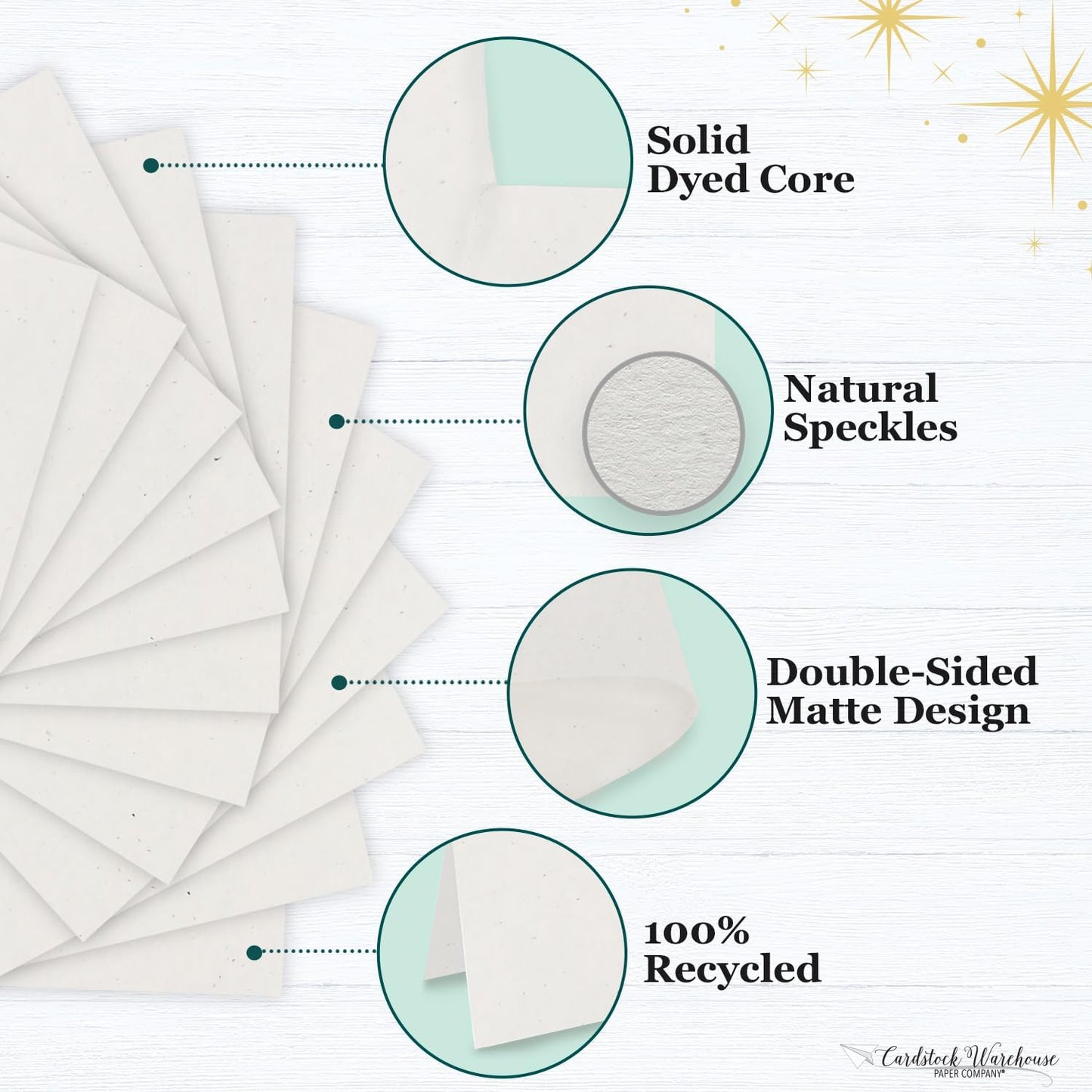 Cardstock Warehouse Speckletone Madero Beach Sand Card Stock Paper – 25 Sheets, 12 x 12", 80 lb/215 gsm – 100% Recycled, Premium Matte Finish for Cardmaking, Scrapbooking, Crafts & DIY Projects