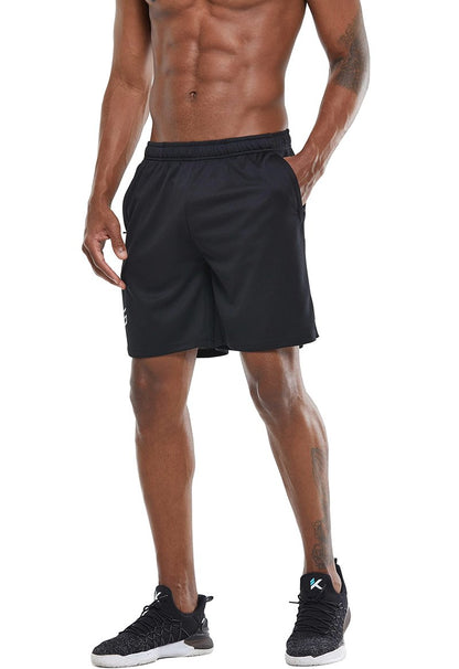 G Gradual Men's 2 Pack 7" Workout Running Shorts Quick Dry Lightweight Gym Shorts with Zip Pockets (2 Pack: Black/Black Large)
