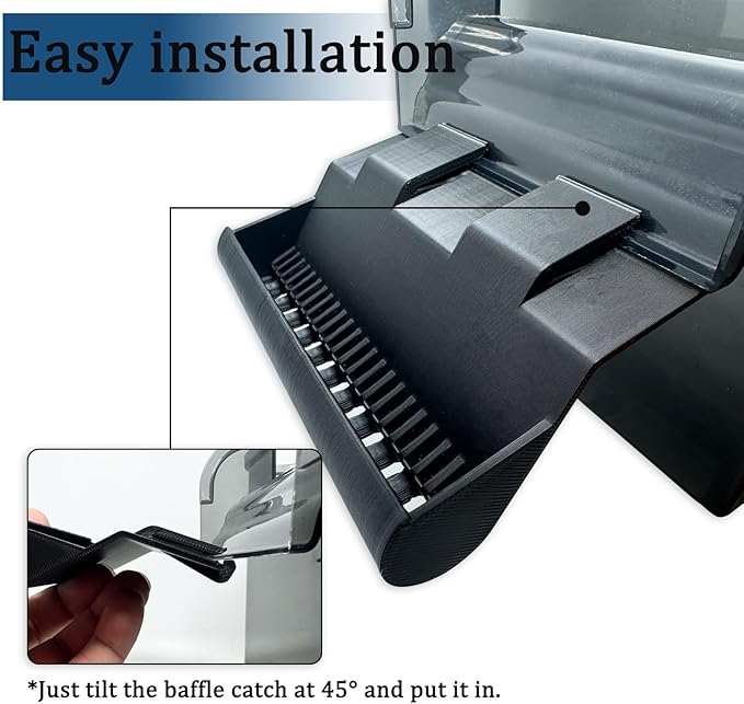 HOZOE Aquarium Filter Baffle, Fish Tank Accessory, Helps Maintain a Calm Water Surface and Slow Down Water Flow, Fish Tank Filter Flow Controller, Suitable for Most Hang-On-Back Filters. (6 CM)
