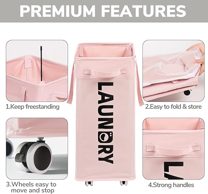 Goodpick Pink Laundry Baskets