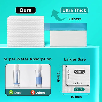 ONLYCARE Disposable Face Towel, Biodegradable Face Towels, Makeup Remover Dry