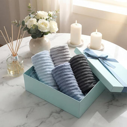 4 Pcs Hand Towel for Bathroom 14 x 30 Inch Neutral Microfiber Quick Dry