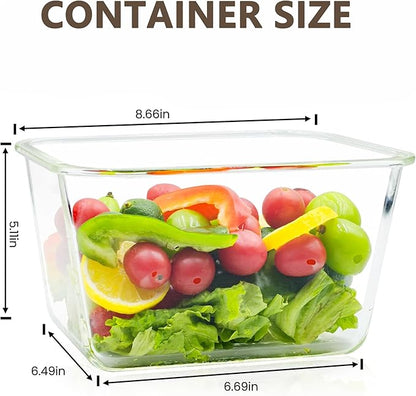 2 Pack Large Glass Storage Containers