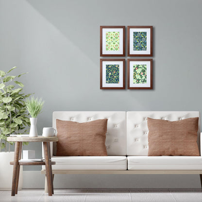 DEKWINN 8x10 Picture Frame Set of 4 Made of Solid Wood Photo Frame with Real Glass for Pictures 5x7 with Mat or 8x10 Without Mat, Wall Gallery or Tabletop display Picture Frames, Brown