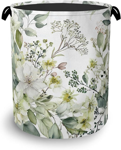 Flowers Plants HerbsLaundry Hamper, Dirty Clothes Laundry Basket