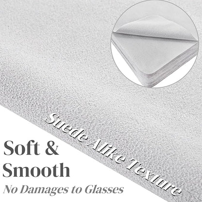 100 Pack Microfiber Glasses Cleaning Cloth, Ultra Soft Eyeglasses Wipe Suede