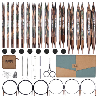 Knitter’s Pride Terra Grande Interchangeable Needle Set 5"" (13cm) – 14 US Sizes (2.5 to 17)