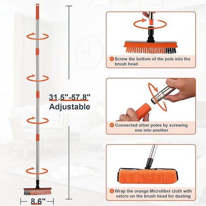 2 in 1 Floor Scrub Brush Grout Brush