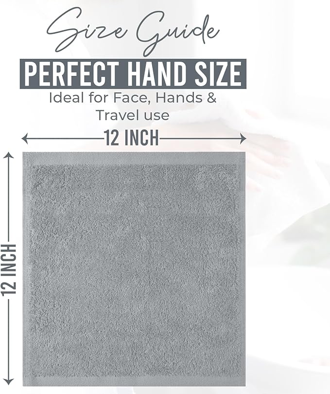 DAN RIVER 12 Pack Wash Cloths for Showering