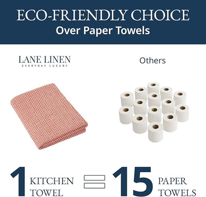 LANE LINEN Kitchen Towels Set of 12-100% Cotton, Quick-Drying 18” x 28”