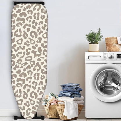 Nuxovilar Beige & Gray Leopard Print Pattern Ironing Board Cover, 15×54 inch