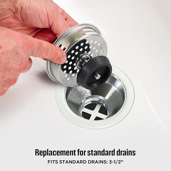 Highcraft 9843 Stainless Steel Kitchen Sink Strainer Basket-Replacement