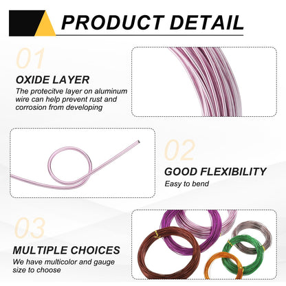MECCANIXITY 10 Gauge 2.5mm Aluminum Wire, 100 Feet Bendable Metal Craft Armature Wire for Jewelry Making DIY Beading Floral Wreath Wrapping Sculpting, Light Pink