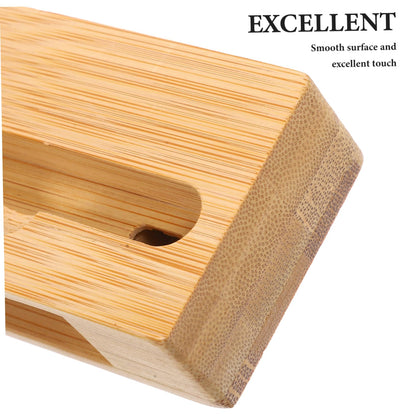 Angoily Wooden Phone Holder Stand with Echo Resonance Sound Amplifier Compact Desktop Cell Phone Loudspeaker Amplifier 3.93X2.36X1.18In