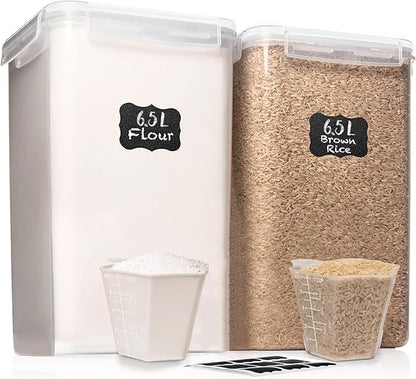 WHITE FEATHER SUPPLIES 2 PC Large Food Storage Containers