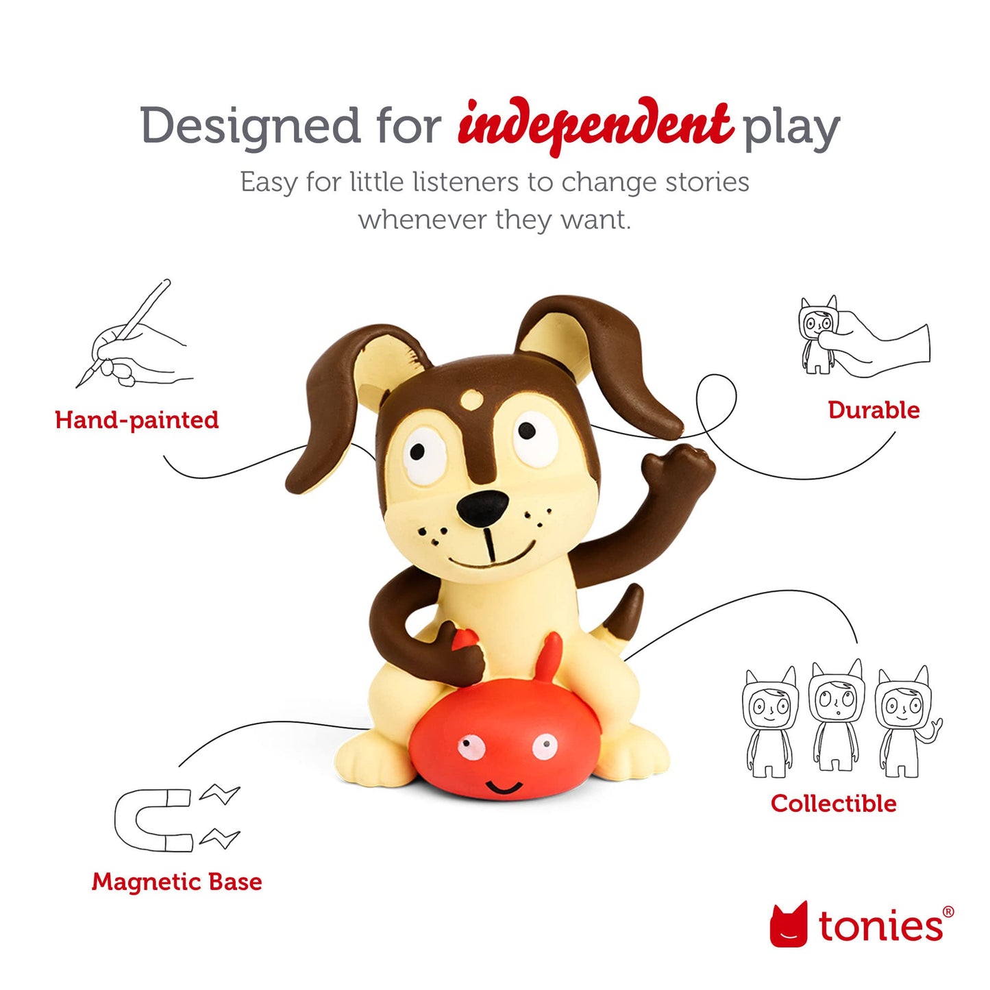Toniebox Audio Player Starter Set with Cinderella, Belle, Moana, Tangled, and Playtime Puppy - Listen, Learn, and Play with One Huggable Little Box - Pink