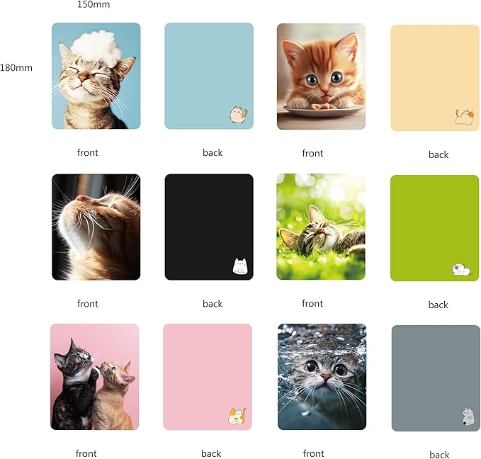 Anywind Microfiber Glasses Cleaner Cloth, Cute Cat Cleaning Clothes
