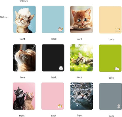 Anywind Microfiber Glasses Cleaner Cloth, Cute Cat Cleaning Clothes