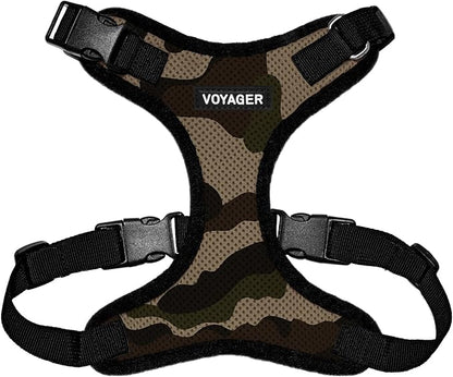 Voyager Step-in Pet Harness - All Weather Mesh, Adjustable Step in Harness for Cats and Dogs by Best Pet Supplies - Army/Black Trim, XL